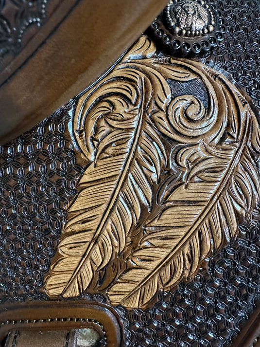 ST BR200 7/8 Combo Tooled Barrel Saddle 15"