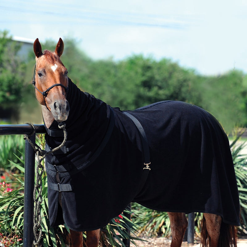 Load image into Gallery viewer, Classic Equine Premium Polar Fleece Cooler - Black
