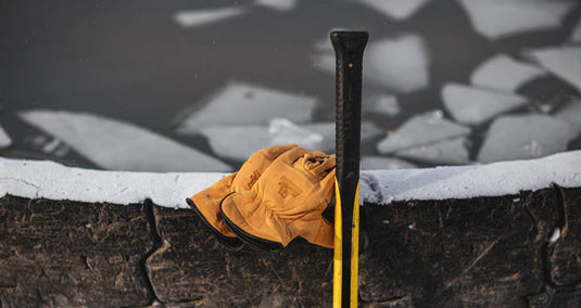 Bear Knuckles Double Wedge Thin Fleece-Lined Water Resistant Cowhide Driver Winter Glove