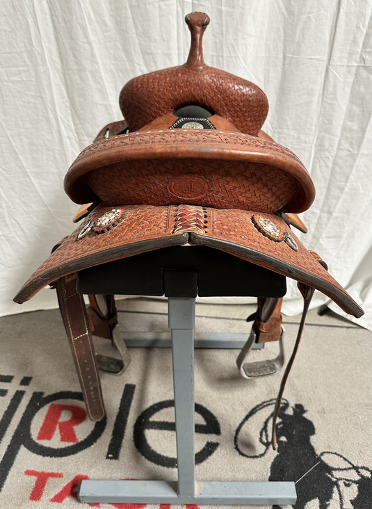 Used Double J Saddlery Barrel Saddle 14.5"