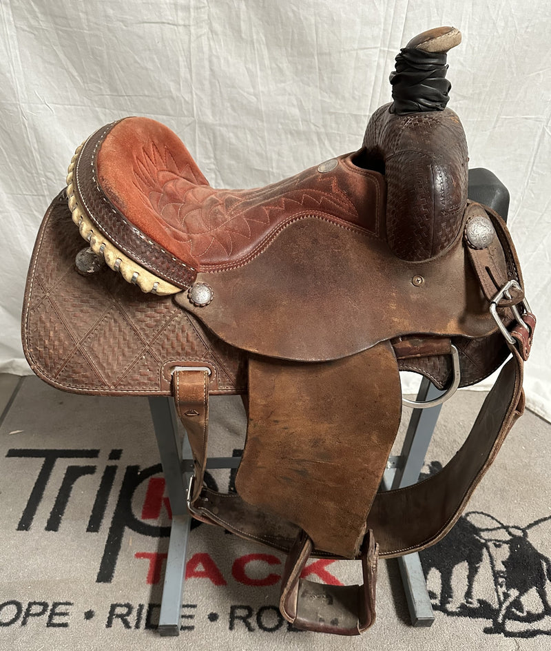 Load image into Gallery viewer, Used Courts Sharon Camarillo All Around Saddle 14"
