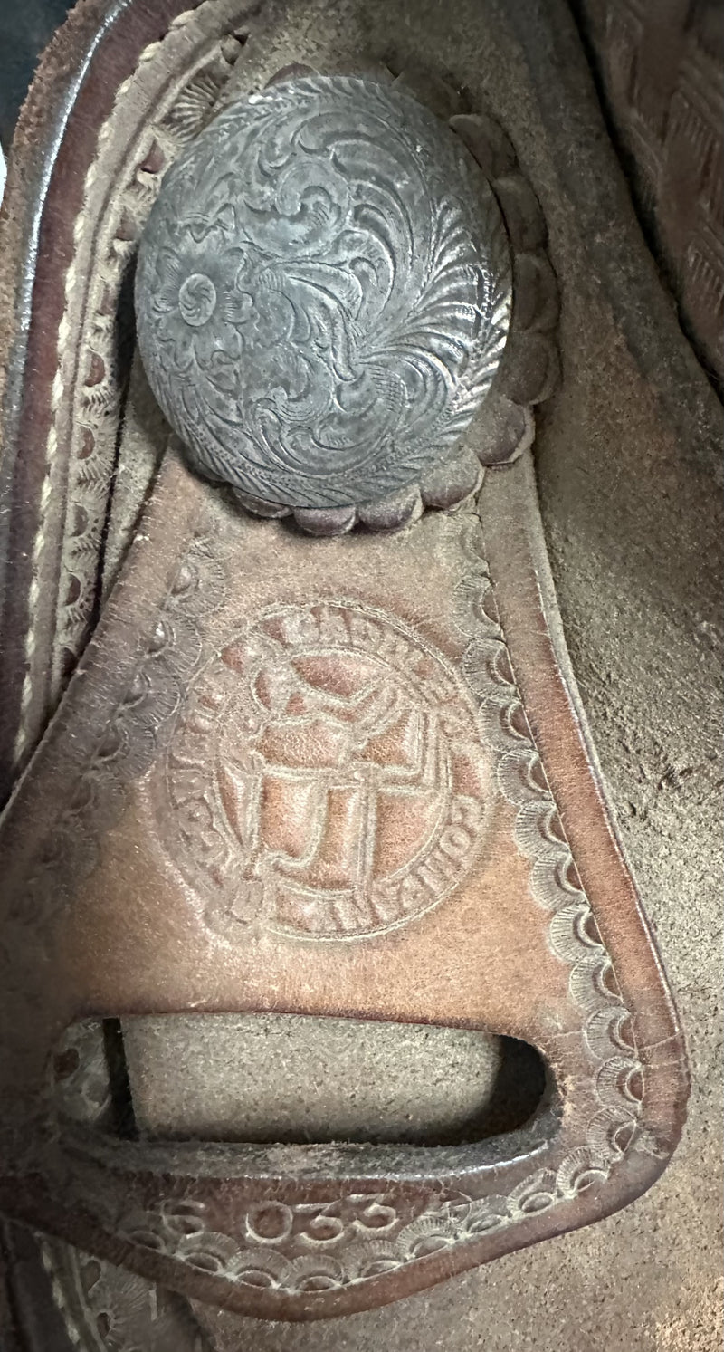 Load image into Gallery viewer, Used Courts Sharon Camarillo All Around Saddle 14"
