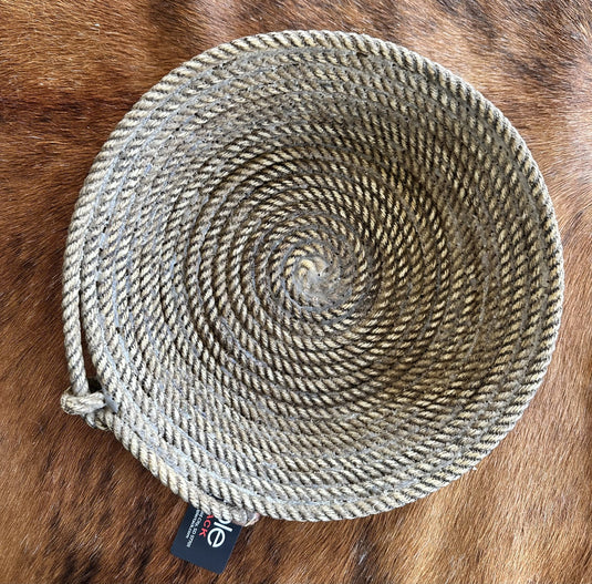 Round Lariat Rope Basket - Brown