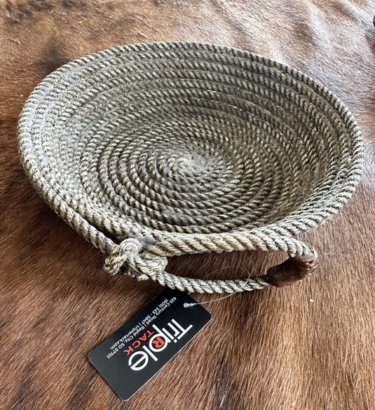 Round Lariat Rope Basket - Brown
