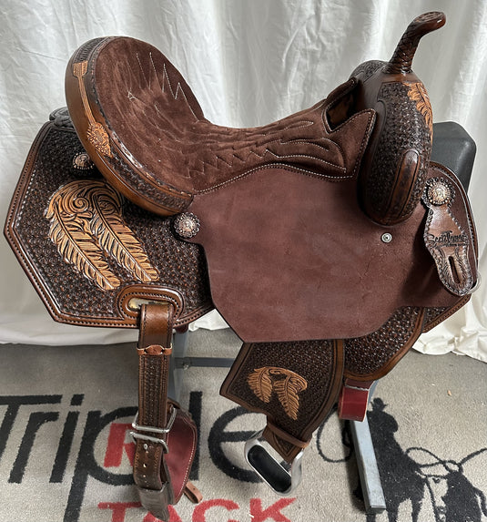 ST BR200 7/8 Combo Tooled Barrel Saddle 15