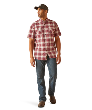 Ariat Mens Short Sleeve Rebar Made Tough DuraStretch Work Shirt