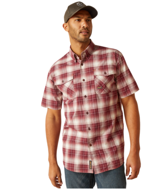 Ariat Mens Short Sleeve Rebar Made Tough DuraStretch Work Shirt