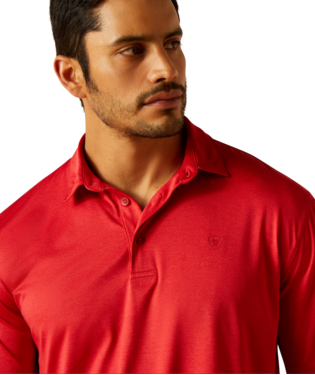 Load image into Gallery viewer, Ariat Mens Charger 2.0 Short Sleeve Polo Shirt - Haute Red

