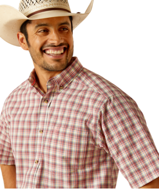 Ariat Mens Pro Series Thatcher Classic Fit Short Sleeve Shirt - Tea Rose