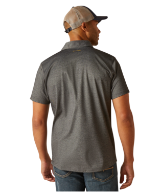 Ariat Mens Rebar Foreman Short Sleeve Polo Shirt - Charcoal Heather
