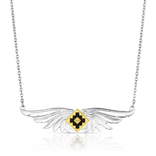 Montana Silversmith's Southwestern Resilience American Made Feather Necklace