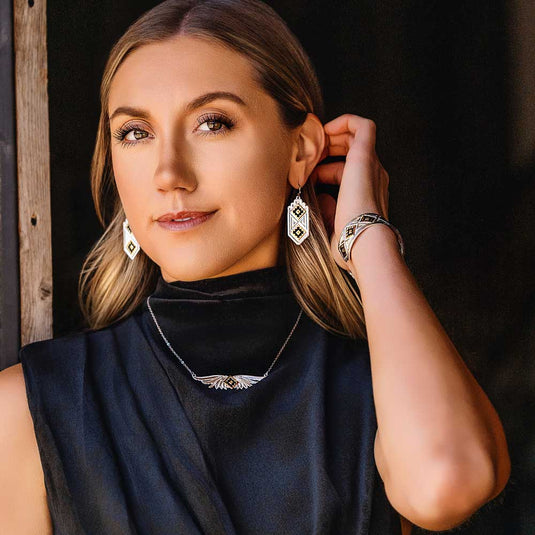 Montana Silversmith's Southwestern Resilience American Made Feather Necklace