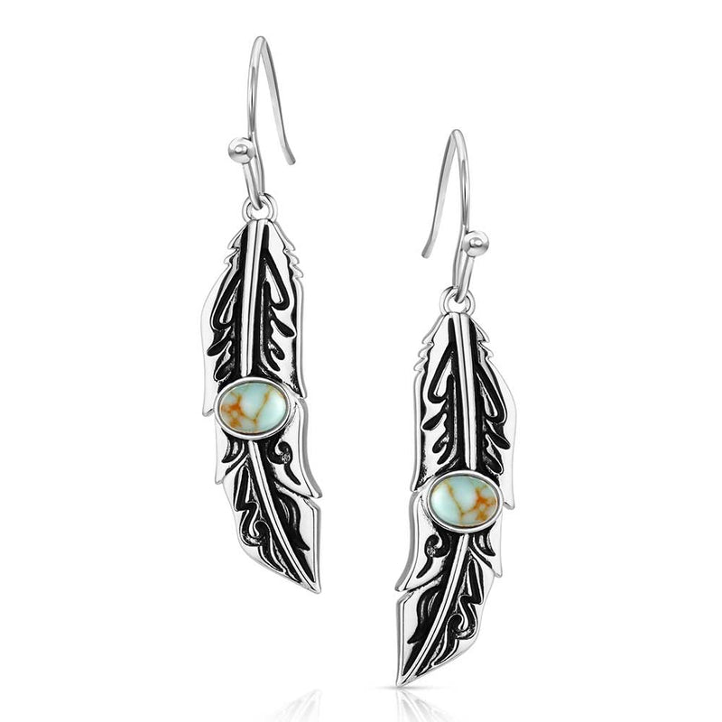Load image into Gallery viewer, Montana Silversmiths Windsong Feather Earrings
