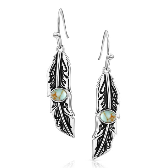 Montana Silversmiths Windsong Feather Earrings
