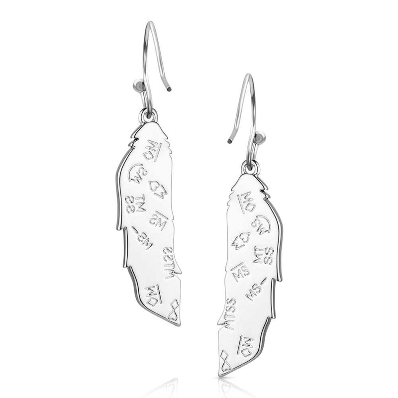 Load image into Gallery viewer, Montana Silversmiths Windsong Feather Earrings
