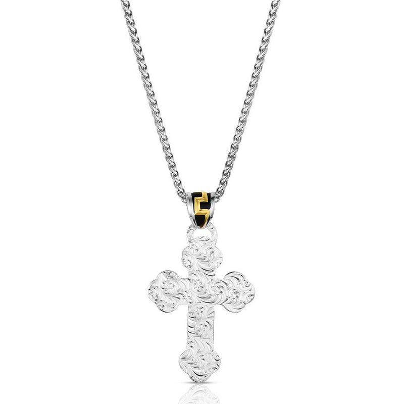Load image into Gallery viewer, Montana Silversmith's Honor and Grit Cross Necklace
