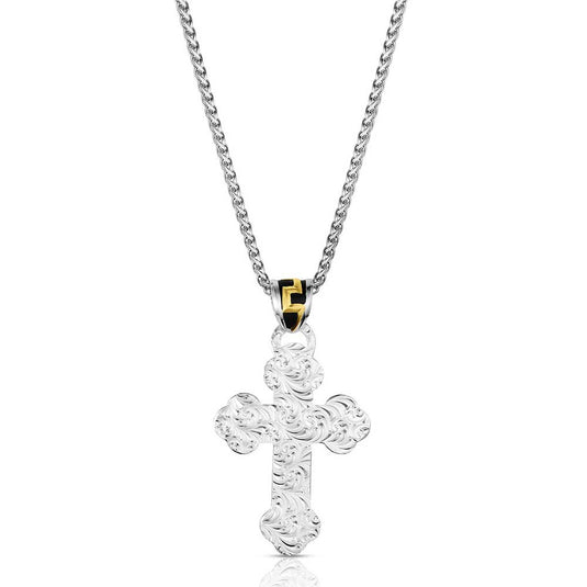 Montana Silversmith's Honor and Grit Cross Necklace