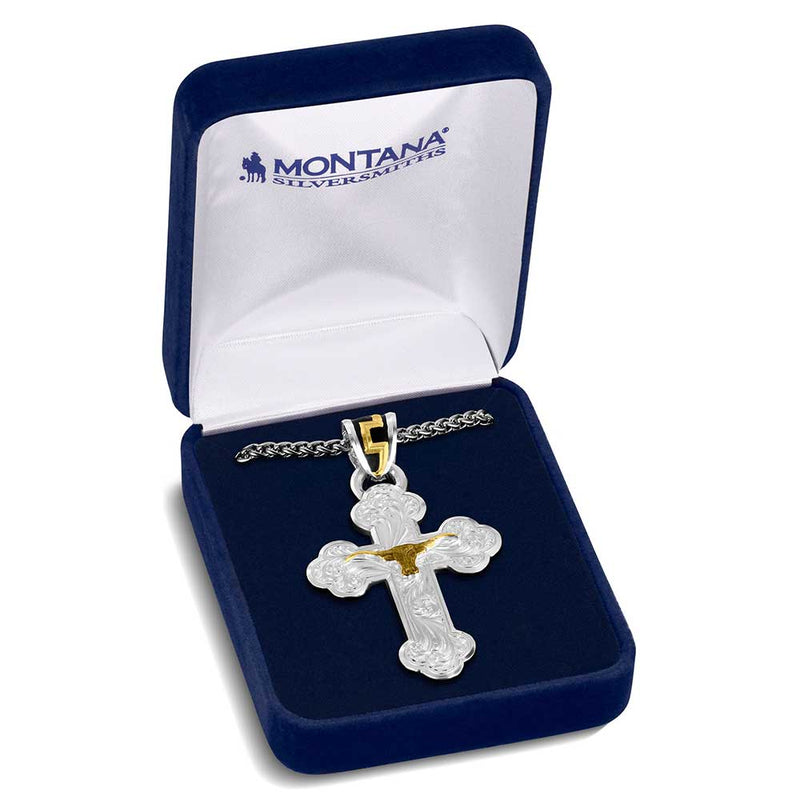 Load image into Gallery viewer, Montana Silversmith's Honor and Grit Cross Necklace
