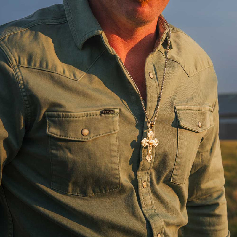 Load image into Gallery viewer, Montana Silversmith's Honor and Grit Cross Necklace
