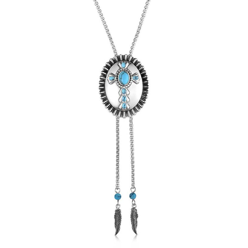 Load image into Gallery viewer, Montana Silversmith's Unbroken Faith Cross Bolo Necklace
