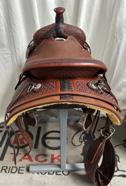 Martin Saddlery Chestnut Cowboy Rancher Saddle 15.5"