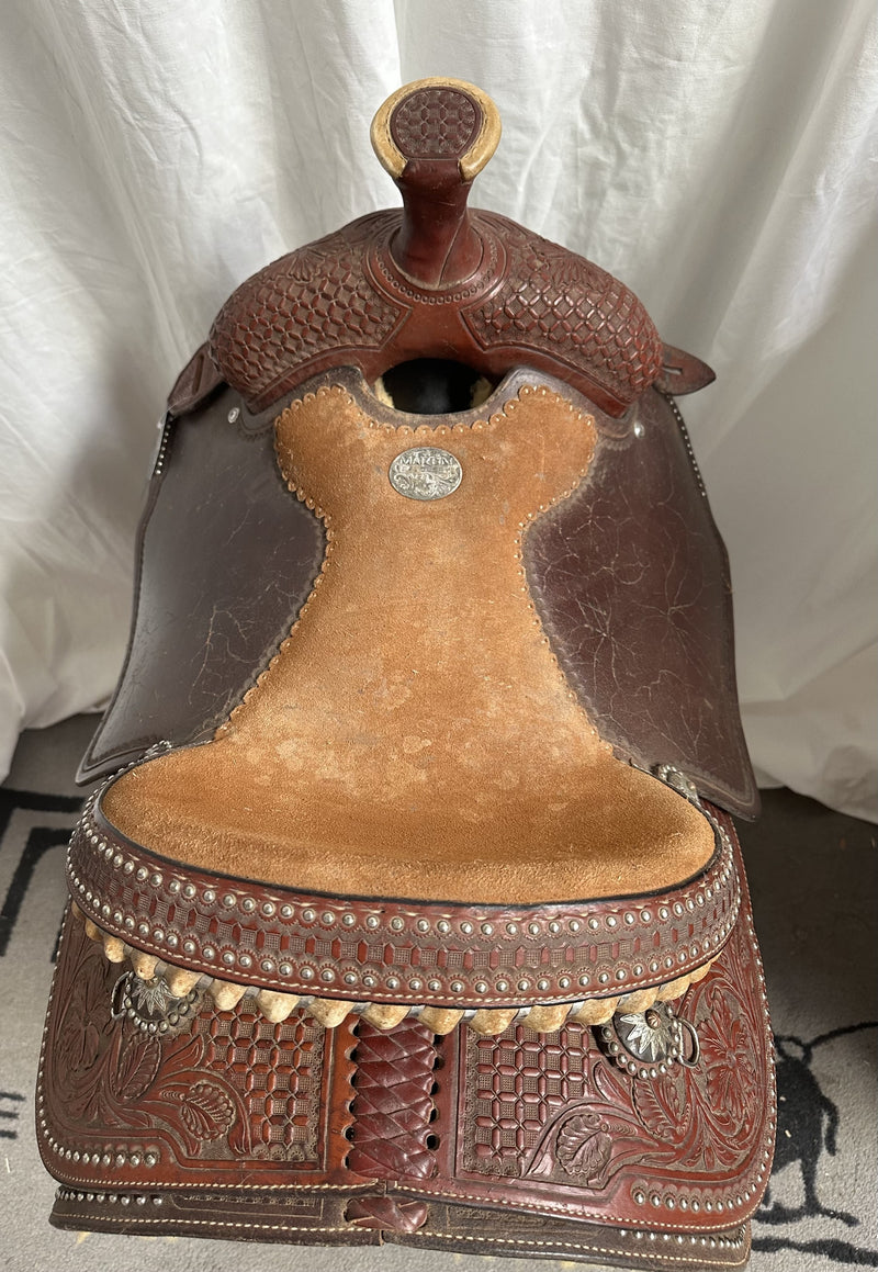 Load image into Gallery viewer, Used Martin 7/8 Combo Team Roper Saddle 14.5"

