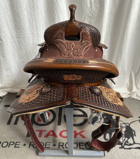 ST BR200 7/8 Combo Tooled Barrel Saddle 15"