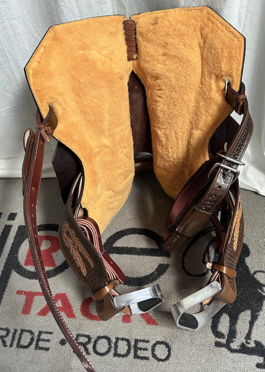 ST BR200 7/8 Combo Tooled Barrel Saddle 15"