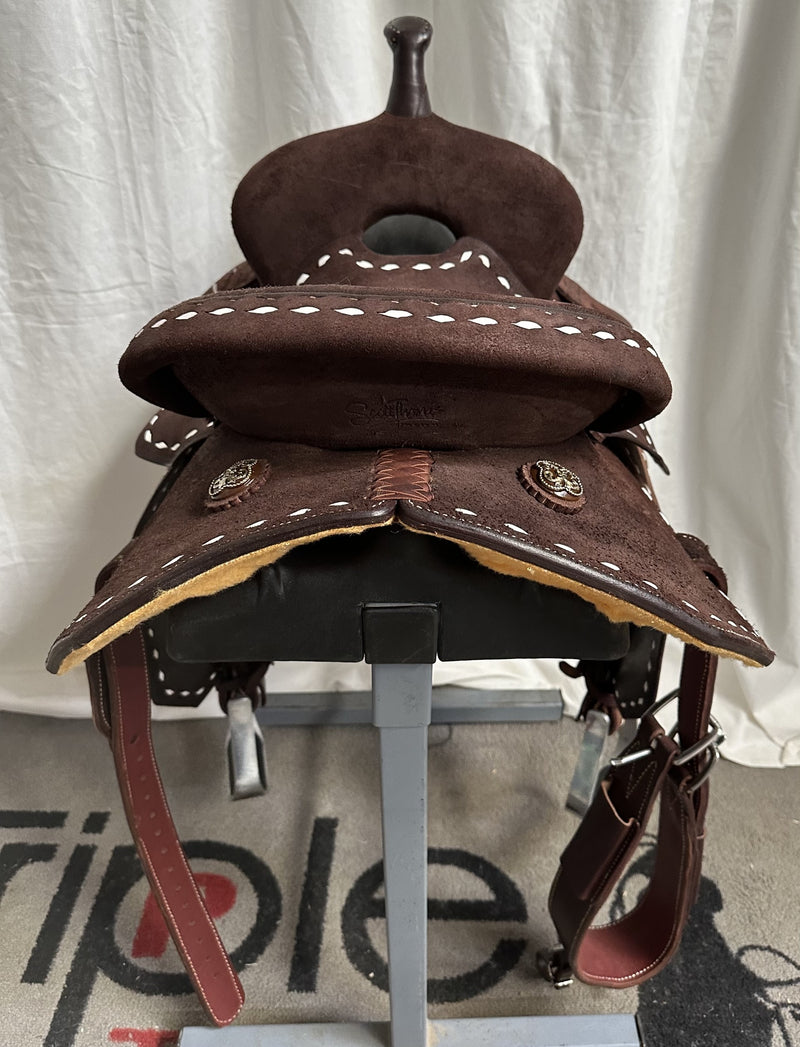Load image into Gallery viewer, ST BR100 Barrel Saddle Chocolate 13"
