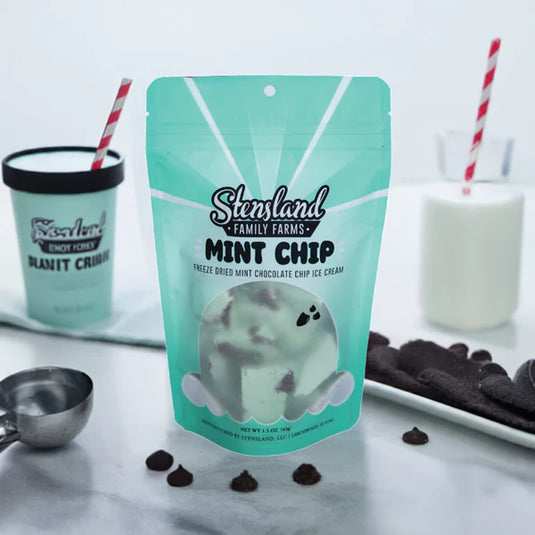 Stensland Family Farms Freeze-Dried Mint Chip Chocolate Chip Cream - 1.5 oz