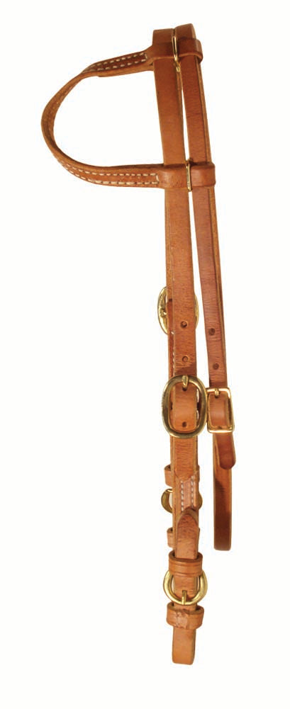 Berlin Sliding One Ear Headstall with Throatlatch & Buckle Cheek