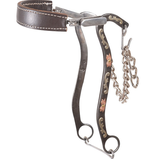Classic Equine Browned Iron Floral Scroll Tool Box Hackamore