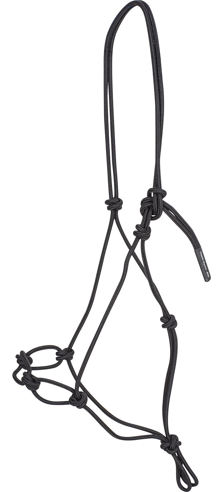 Load image into Gallery viewer, Classic Equine Rope Chain Link Rope Halter - Black
