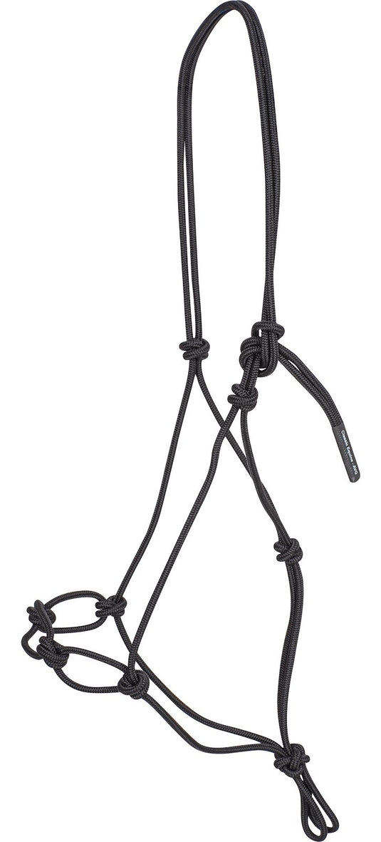 Classic Equine Rope Chain Link Rope Halter - Black