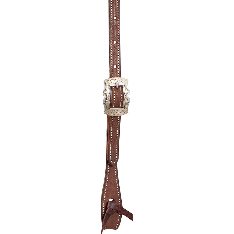 Load image into Gallery viewer, Martin Chocolate Roughout Prescott Buckle Browband Headstall
