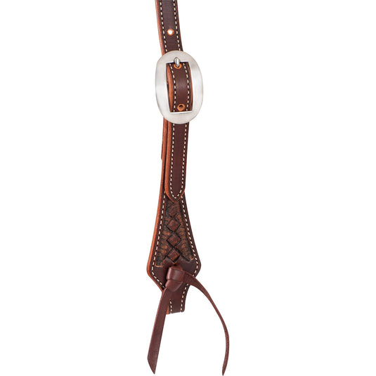 Martin Weathered Antique Weave Stamp Browband Headstall