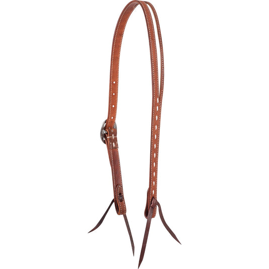 Martin Ranahan Roughout Chestnut Skirting Buckstitch Stamped Split Ear Headstall