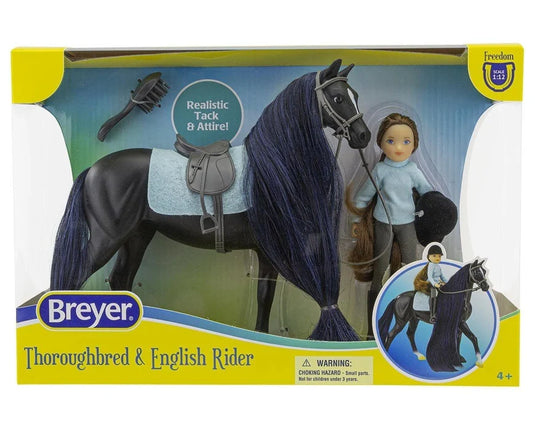 Breyer Thoroughbred & English Rider Set - Jet & Charlotte