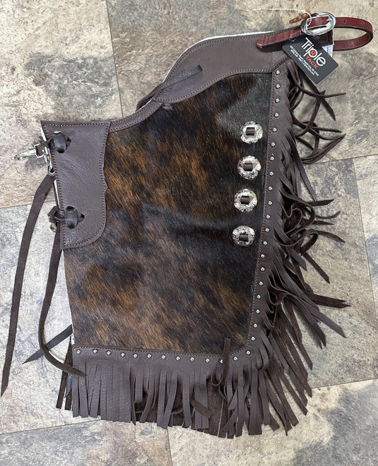 Kids Cowhide Chinks with Dots