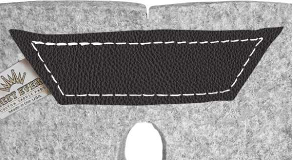 Load image into Gallery viewer, Best Ever Kush Pad - Black Leather - White Crown - 3/4" - 32x32
