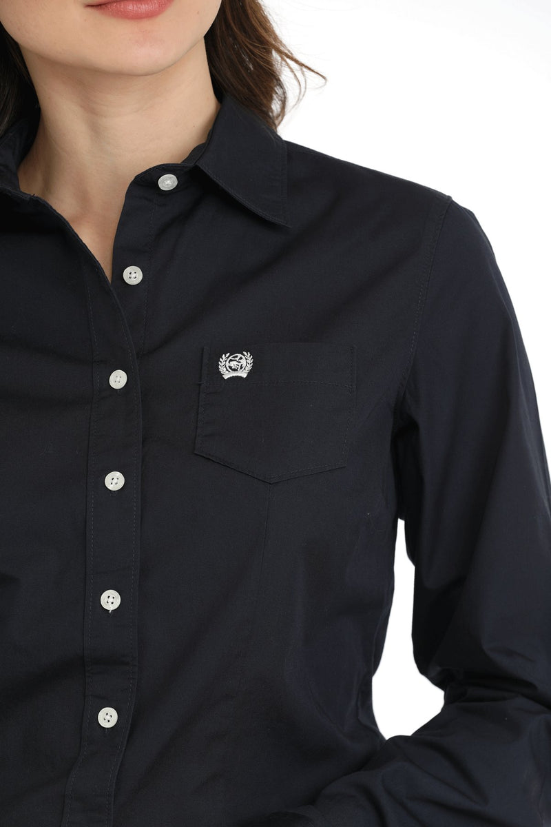Load image into Gallery viewer, Cinch Womens Long Sleeve Solid Shirt - Navy
