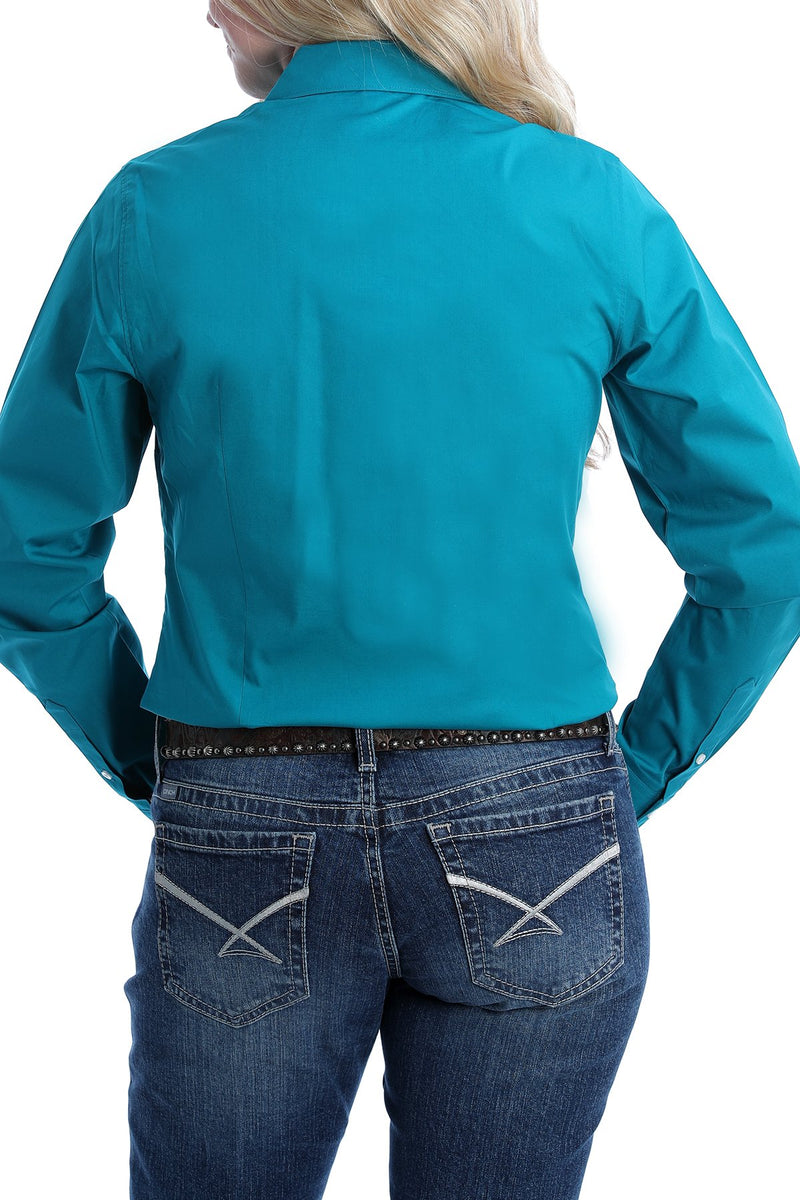 Load image into Gallery viewer, Cinch Womens Stretch Long Sleeve Solid Shirt - Teal
