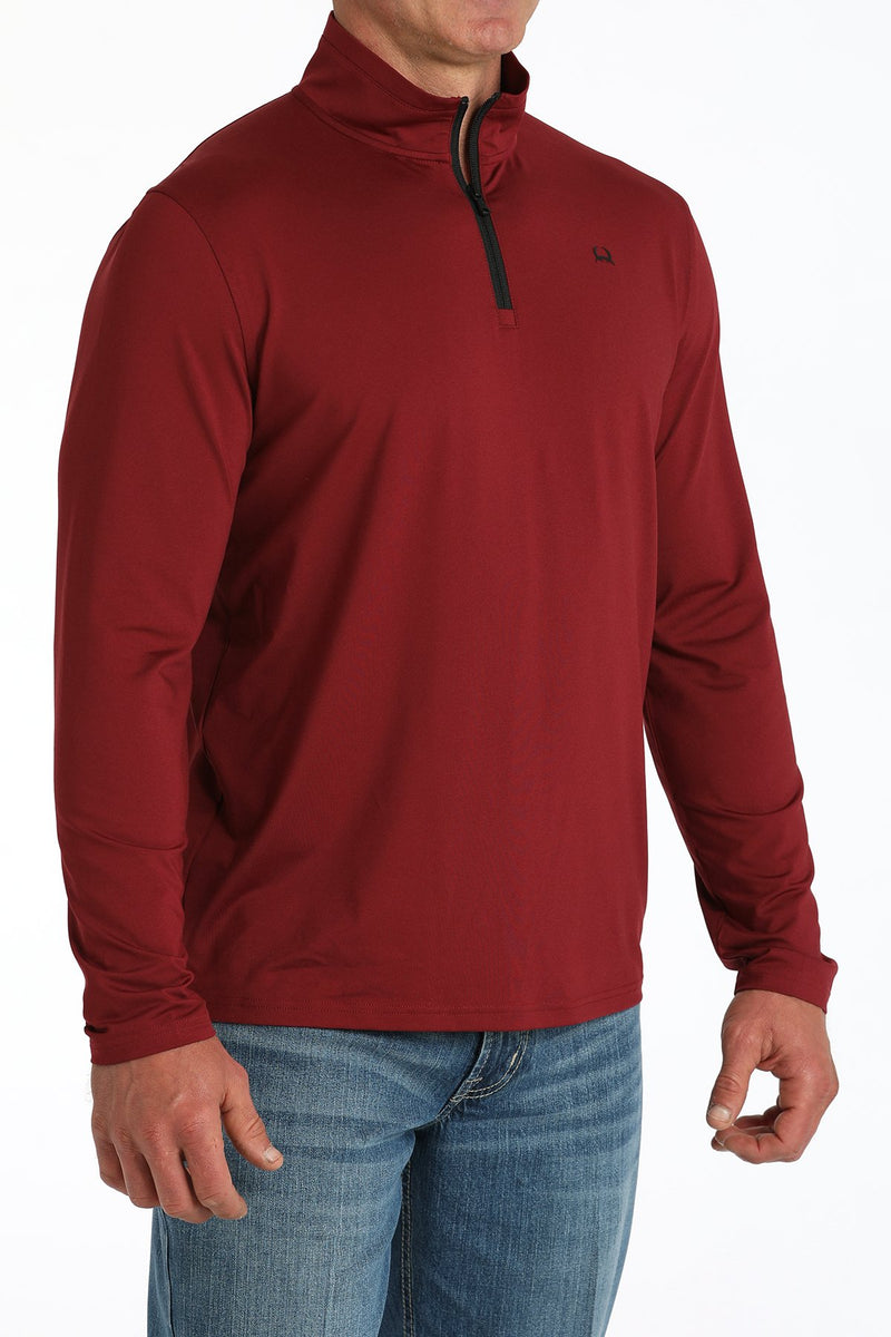 Load image into Gallery viewer, Cinch Mens ARENAFLEX 1/4 Zip Pullover - Burgundy
