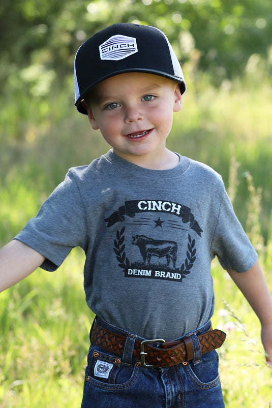 Cinch Infant Short Sleeve  Tee Shirt - Gray