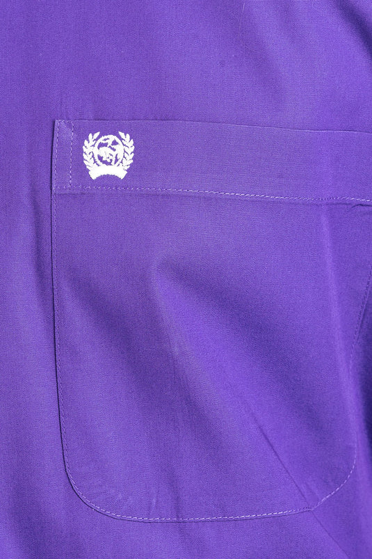 Cinch Mens Long Sleeve Solid Shirt - Purple