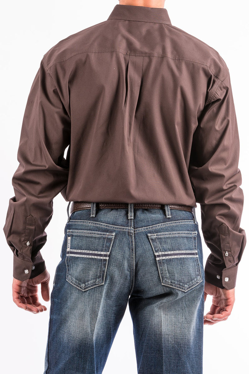 Load image into Gallery viewer, Cinch Mens Long Sleeve Solid Shirt - Brown

