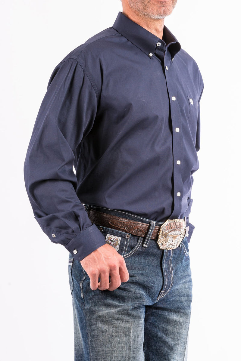 Load image into Gallery viewer, Cinch Mens Long Sleeve Solid Shirt - Navy
