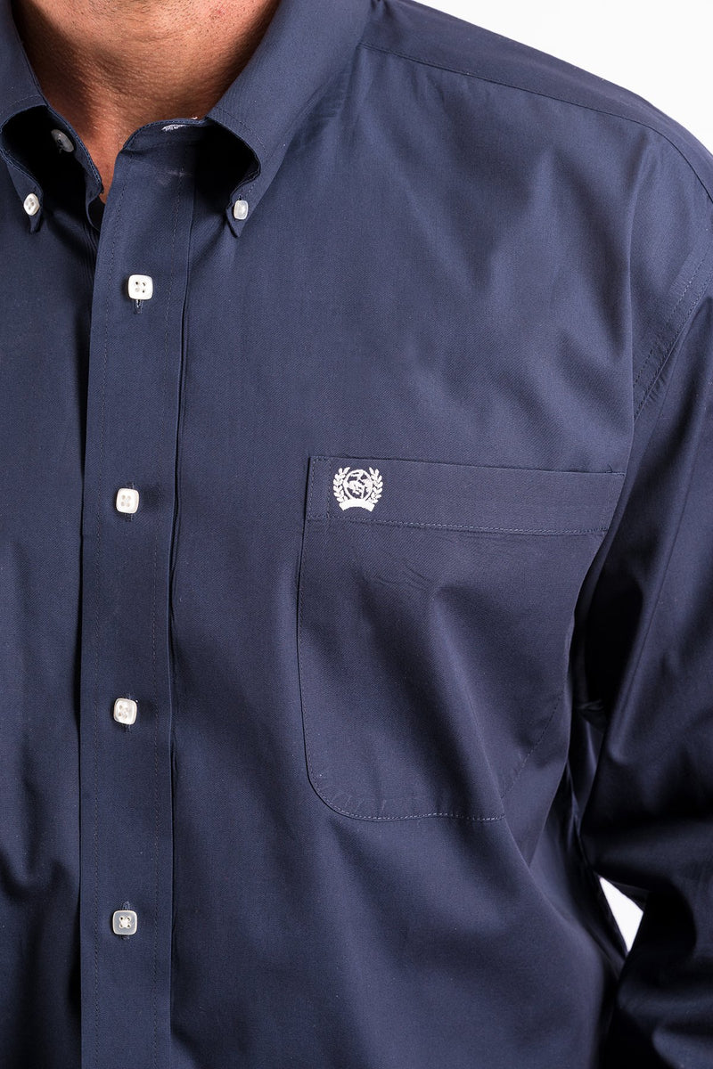 Load image into Gallery viewer, Cinch Mens Long Sleeve Solid Shirt - Navy
