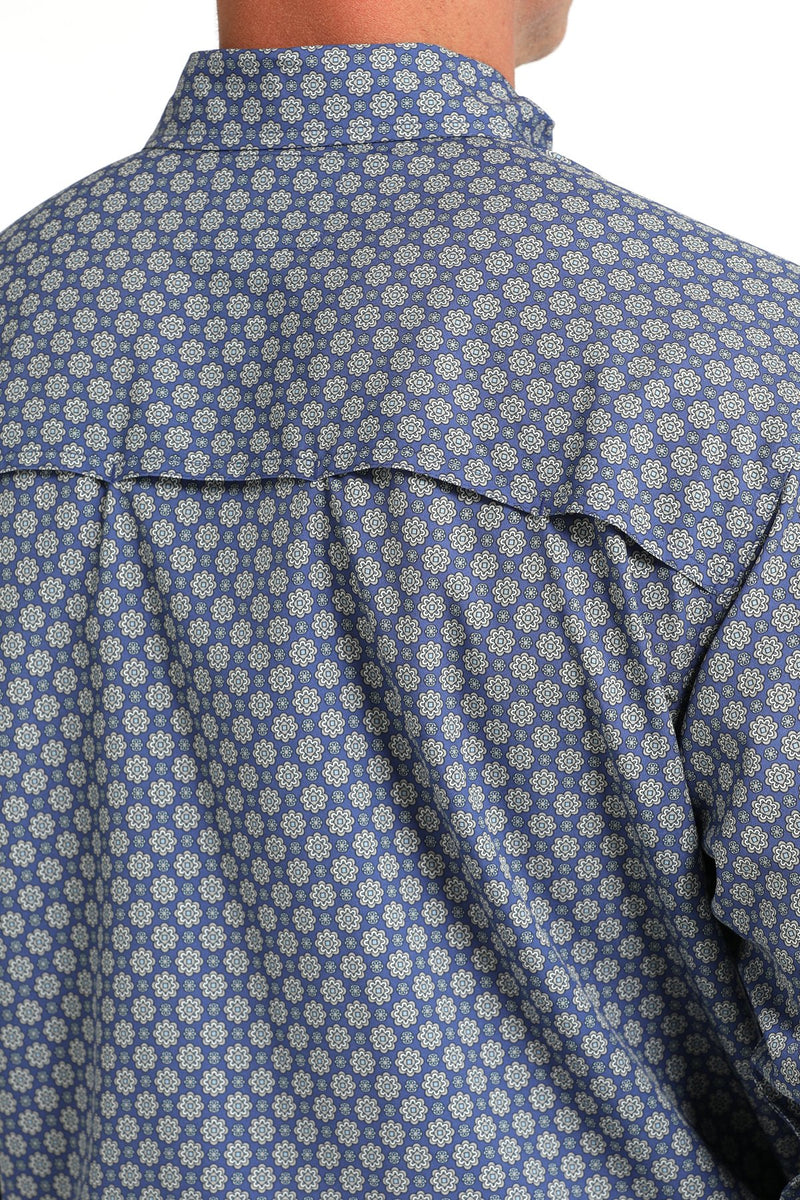 Load image into Gallery viewer, Cinch Mens ARENAFLEX Long Sleeve Medallion Print Shirt - Royal
