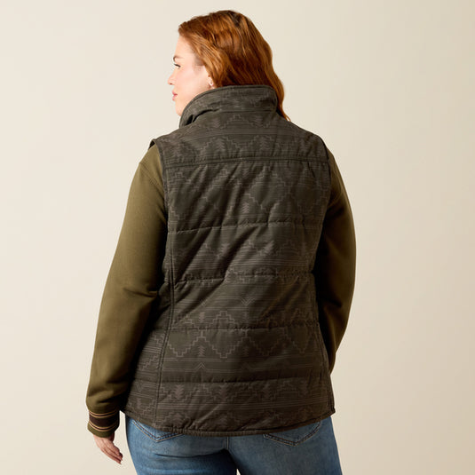 Ariat Womens Grizzly Quilted Vest - Beluga Rockwell Print